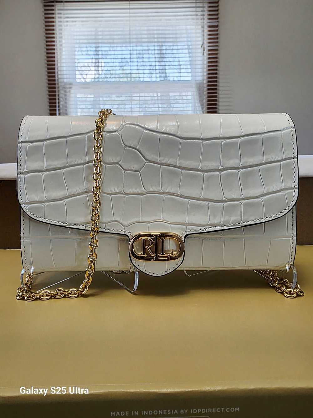 LAUREN Ralph Lauren Adair Croc-Embossed Leather Small Crossbody